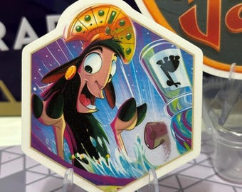Lorcana Kuzco Impulsive Llama Enchanted Sticker | Decal | Reign of Jafar | Dual Ink Emerald Amethyst Card | Gift | Waterproof Vinyl Sticker
