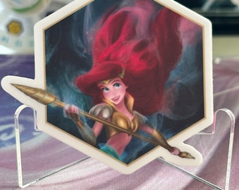 Ariel Sonic Warrior Sticker | Lorcana TCG, Waterproof Vinyl Decal