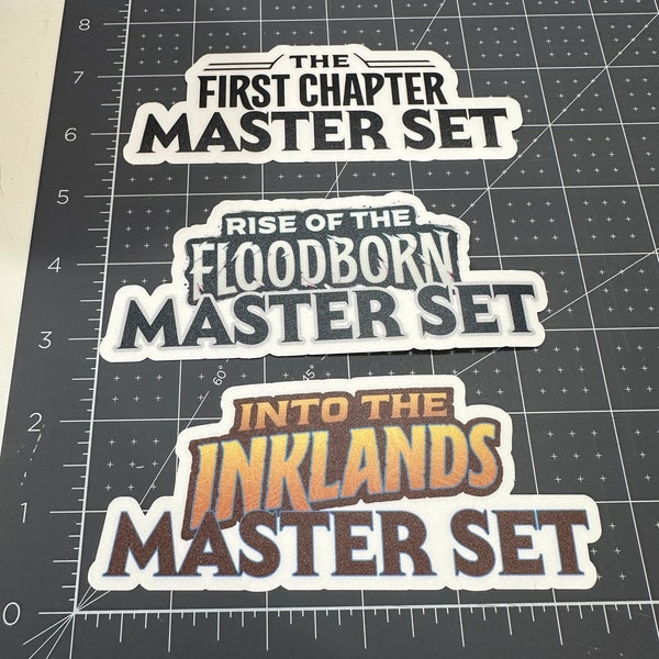 Lorcana Binder Decals | Stickers | Labels for Organizing your TCG Master Set | Play Set | Foil Set | Waterproof Vinyl Decals | Great Gift