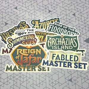 Calcomanías/pegatinas/etiquetas para carpetas Lorcana para organizar tu juego maestro de TCG / Primer capítulo a través de vinilo impermeable legendario / Gran regalo