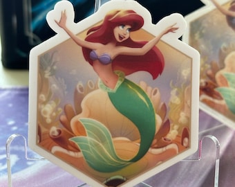Lorcana Ariel Spectacular Singer Decal | The First Chapter | The Little Mermaid | Fun Gift | Waterproof Vinyl Sticker Deck Box Playmat Tube
