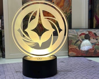 Lorcana LED Light | Night Light | Lorcana Symbol | Trading Card Game TCG | Deck Out Game Space | Great Gift | Kid's Room | Illumineer Lamp