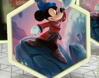 Lorcana Mickey Mouse Playful Sorcerer Decal | Ursula's Return | Fantasia | Fun Gift | Waterproof Vinyl Sticker for Deck Box Playmat Tube