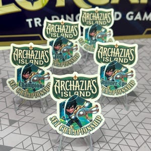 Lorcana Archazia's Island Cupland Cup Decals Stickers | Wasserdichtes Vinyl | Meister | Runner-Up | Spitze 4 | Spitze 8 | Verzauberte Hiro Promo