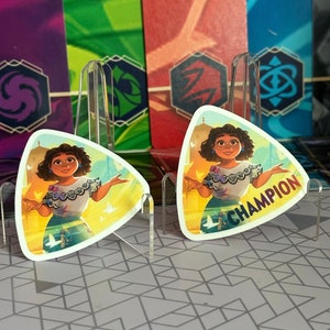 Tapete de juego Mirabelle de Lorcana, juego de tienda Shimmering Skies, calcomanía de campeonato, tapete de juego estilo monstruo, vinilo impermeable, organizador
