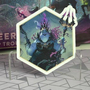 Sticker Lorcana Ursula Sea Witch Queen | Schurk kleine zeemeermin | Ruilkaartspel | Dekdoosdecoratie | De terugkeer van Ursula | Stickermap spelen