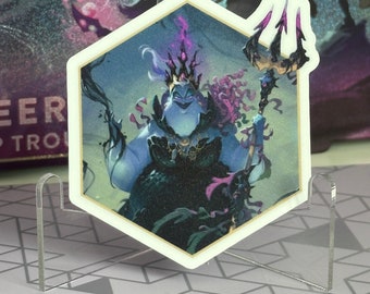 Lorcana Ursula Sea Witch Queen Decal | Little Mermaid Villain | Trading Card Game | Deck Box Decor | Ursula’s Return | Binder Sticker Play
