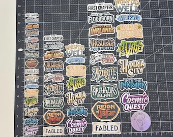Lorcana Binder Spine Decals | Stickers | First Chapter through Cosmic Quest Waterproof Vinyl Decals | Various Sizes | Organize | Gift