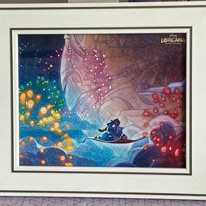 Stampa artistica di Lorcana / Poster / Un mondo completamente nuovo / Il primo capitolo / Effetto vetrata / Gioco di carte collezionabili / Decora le tue pareti
