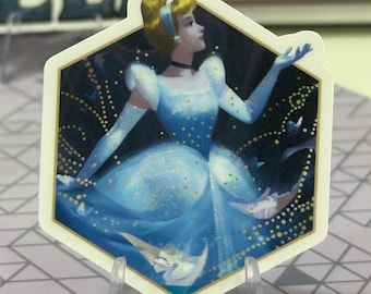 Lorcana Enchanted Cinderella - Dream Come True Sticker | Decal Vinyl Water Resistant | Lorcana Whispers in the Well Card