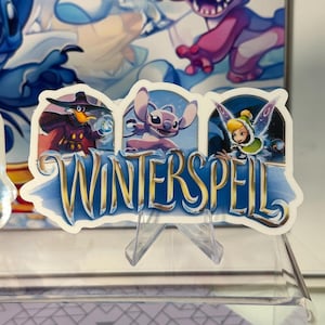 Lorcana Abziehbilder | Aufkleber | Erstes Kapitel durch Winterspell | Wasserfester Vinyl-Aufkleber | Ordner Boxen organisieren Winterspell