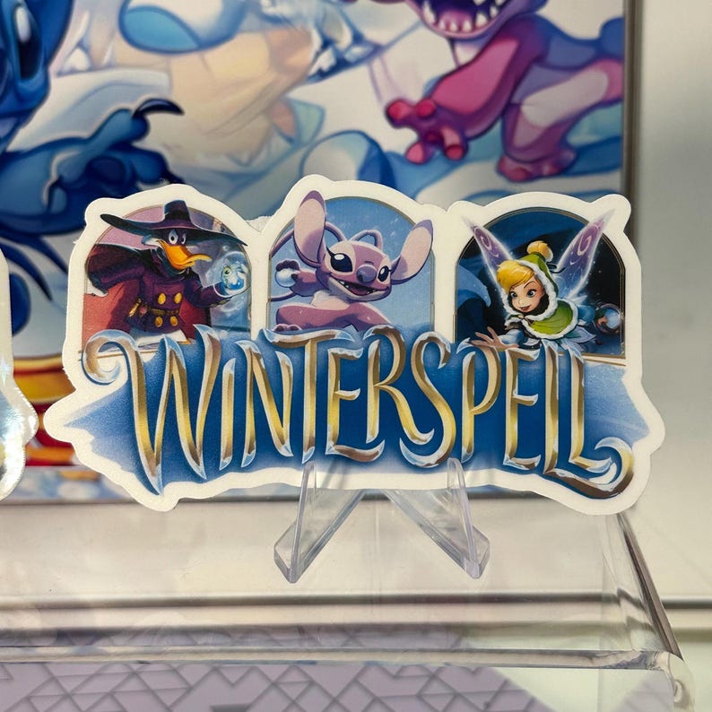 Lorcana Abziehbilder | Aufkleber | Erstes Kapitel durch Winterspell | Wasserfester Vinyl-Aufkleber | Ordner Boxen organisieren Winterspell