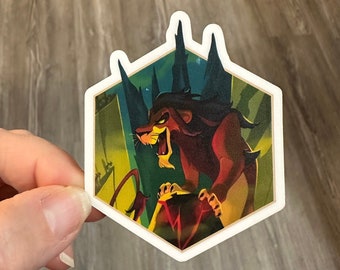 Lorcana Scar Aufkleber | König der Löwen Bösewicht, Deck Box Decor