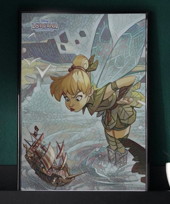 Tinker Bell Lorcana Art Print | Stained Glass Style Poster - Etsy