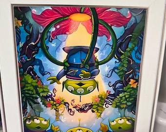 Lorcana Wilds Unknown Alien Stained Glass Art Print | Lorcana TCG Artwork | Enchanted True Believer | Toy Story