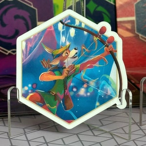 Adesivo Encantado de Robin Hood da Lorcana | Céus Cintilantes | Frozen | Rubi | Presente Divertido | Lindo | Adesivo de Vinil à Prova D'água | Deck