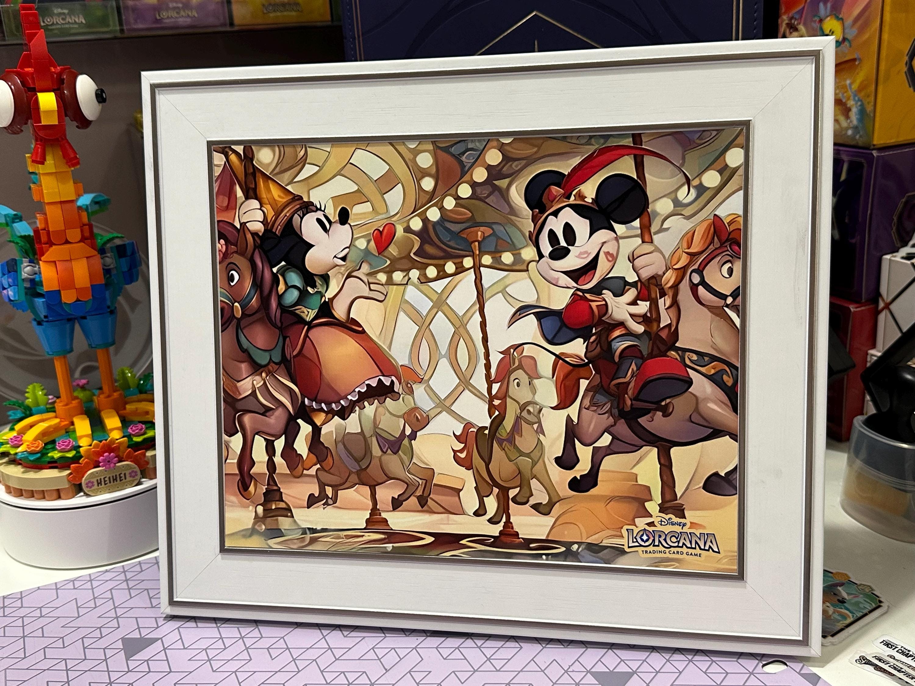 Lorcana Fabled Mickey and Minnie Stained Glass Art Print | Lorcana