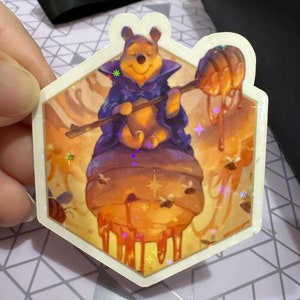 Lorcana Hunny Wizard Sticker | Waterproof Vinyl Decal Holographic Star