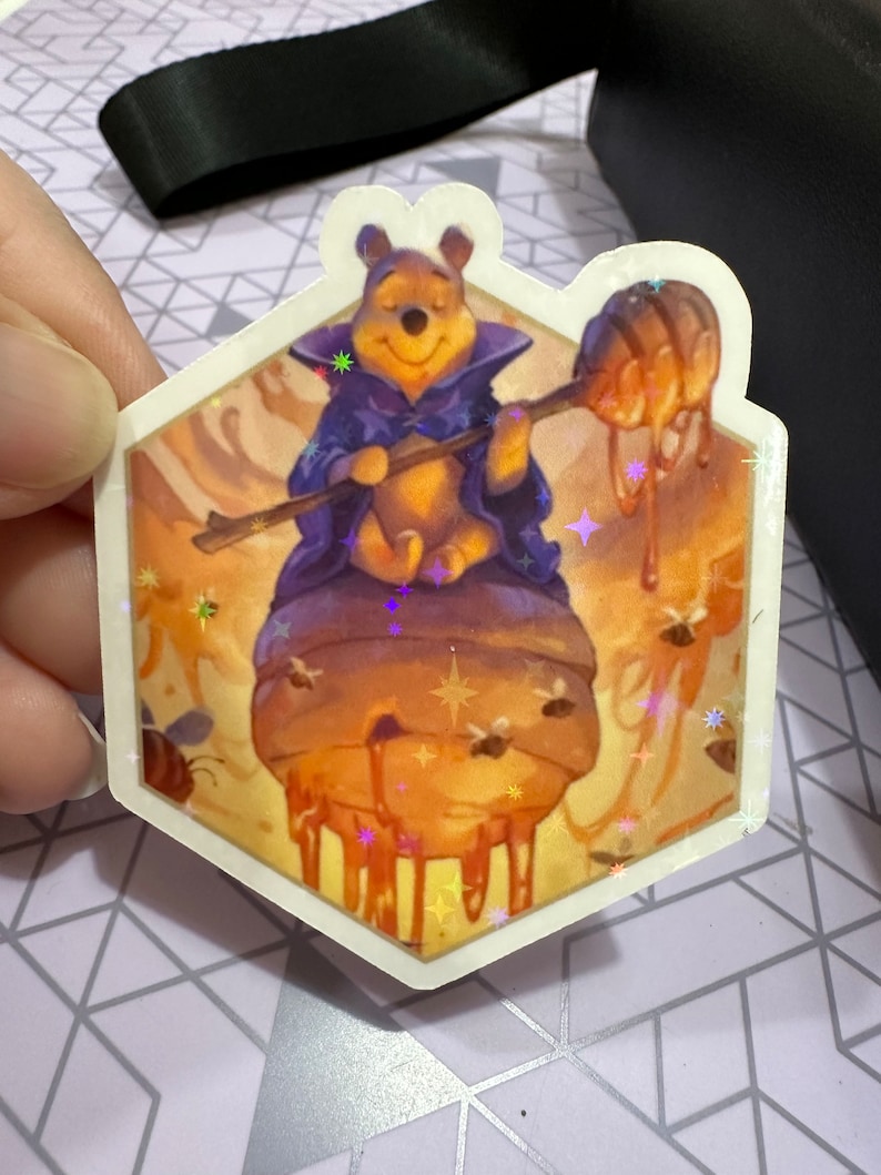 Lorcana Hunny Wizard Sticker | Waterproof Vinyl Decal Holographic Star
