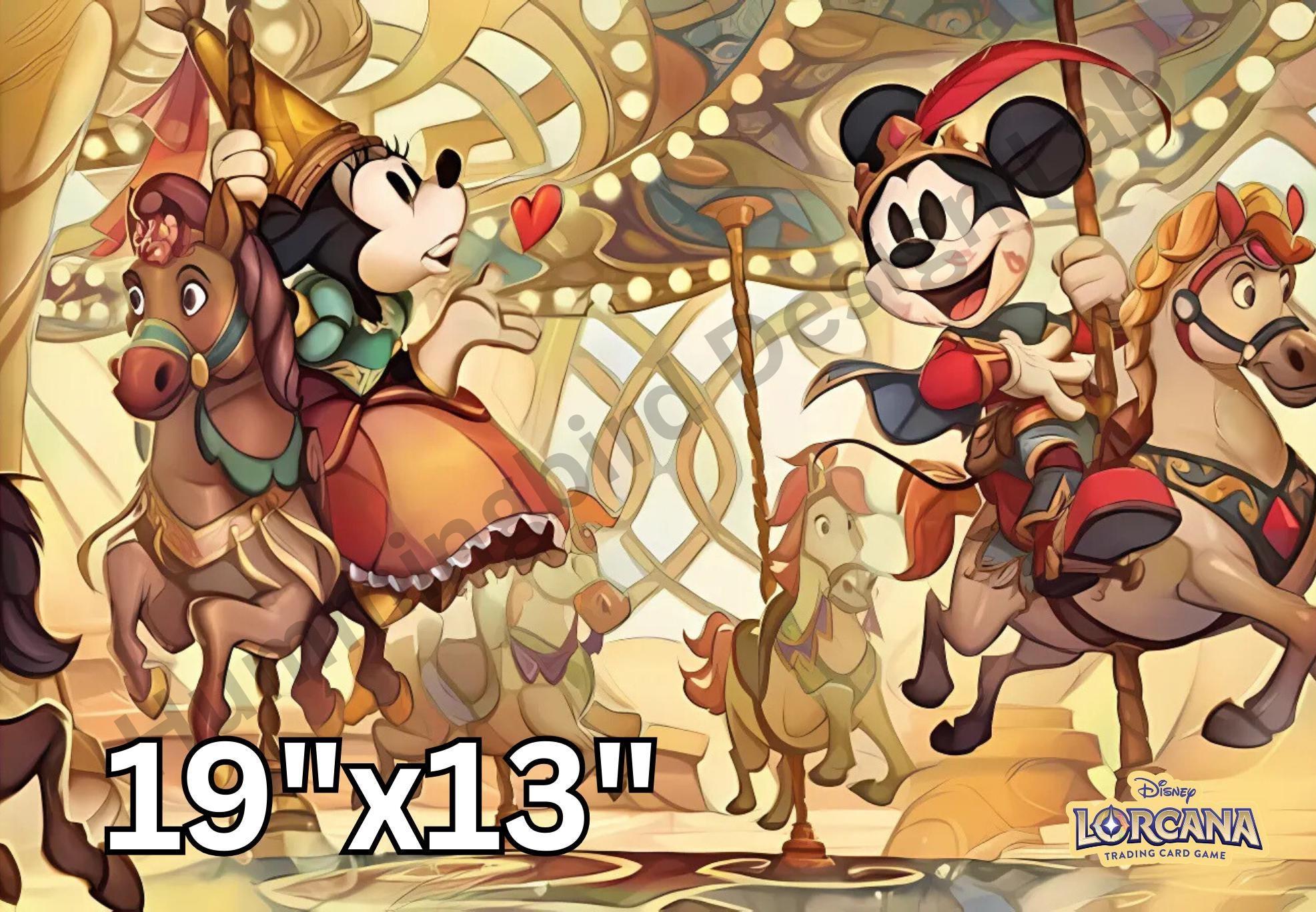Lorcana Fabled Mickey and Minnie Stained Glass Art Print | Lorcana