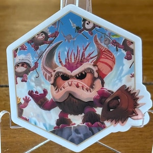 Naklejka Lorcana Kakamora l Pirate Chief | Azurite Sea | Moana | Zabawny prezent | Wodoodporna naklejka winylowa | Udekoruj swoje pudełko