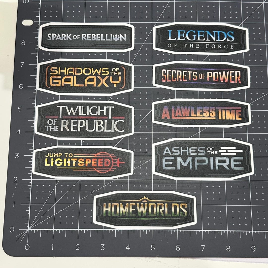 Star Wars Unlimited Set Labels/stickers Decals | SWU Binder Box