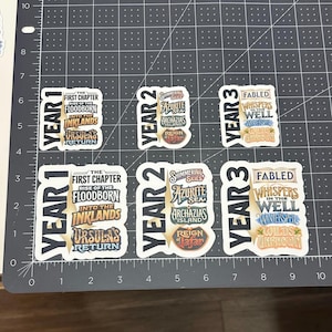 Lorcana Year 1, 2 and 3 Decals | Stickers | Set Rotation | Waterproof Vinyl | Organize Trading Cards | First Chapter thru Wilds Unknown