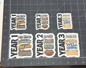Lorcana Year 1, 2 and 3 Decals | Stickers | Set Rotation | Waterproof Vinyl | Organize Trading Cards | First Chapter thru Wilds Unknown