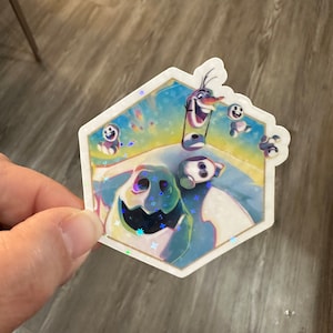 Decalque de passageiro feliz Lorcana Olaf | Céus cintilantes | Congelado | Ametista | Presente divertido | Boneco de neve | Adesivo de vinil à prova d'água | Caixa de baralho
