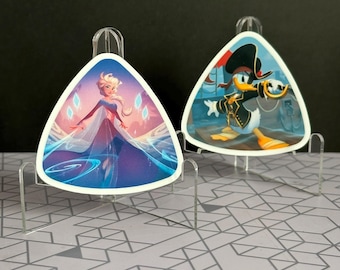 Lorcana Azurite Sea Play Mat Tube Decals for Monster-style Playmat Tubes | Waterproof Vinyl Stickers | Elsa the Fifth Spirit | Donald Duck