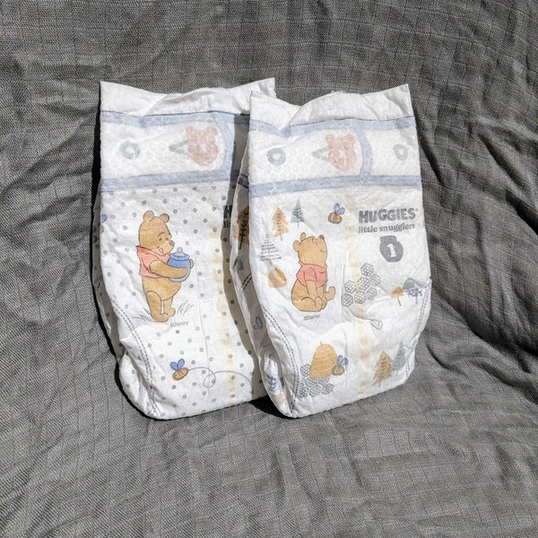 Size 1 Huggies Diapers with Winnie the Pooh Theme - Reborn Accessories