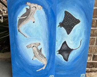 Marine life acrylic painting