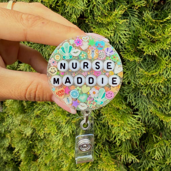 Custom Sparkle Glitter Badge Reel