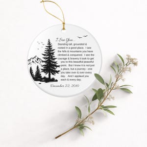 Personalized Sobriety Ornament, Recovery Milestone Keepsake, Inspirational Gift for 1 Year Sober