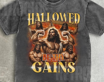 Lords Gym Vintage 90s Graphic Shirt, Jesus Pump Cover Shirt, Bench