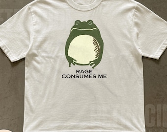 Rage Consumes Me Frog Shirt, Frog Pond T-Shirt, Meme Frog Shirt, Vintage Style Unisex T-Shirt, Nature Lover Gift, Funny Frog Retro Shirt R97