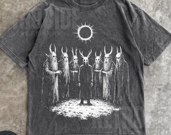 Folk Horror Shirt Occult Gift for Him or Her Retro Goth T-shirt Weirdcore Comfort Colors T-shirt Weird Halloween Clothes Witch Wear Tee R146