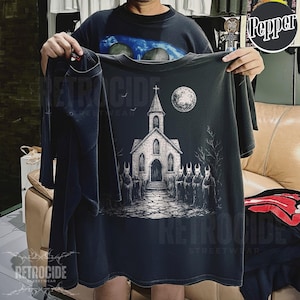 Folk Horror Shirt Occult Gift for Him or Her Retro Goth Tshirt Weirdcore Comfort Colors Tee Halloween Clothes Witch Wear Grunge Tshirt R127 afbeelding 3
