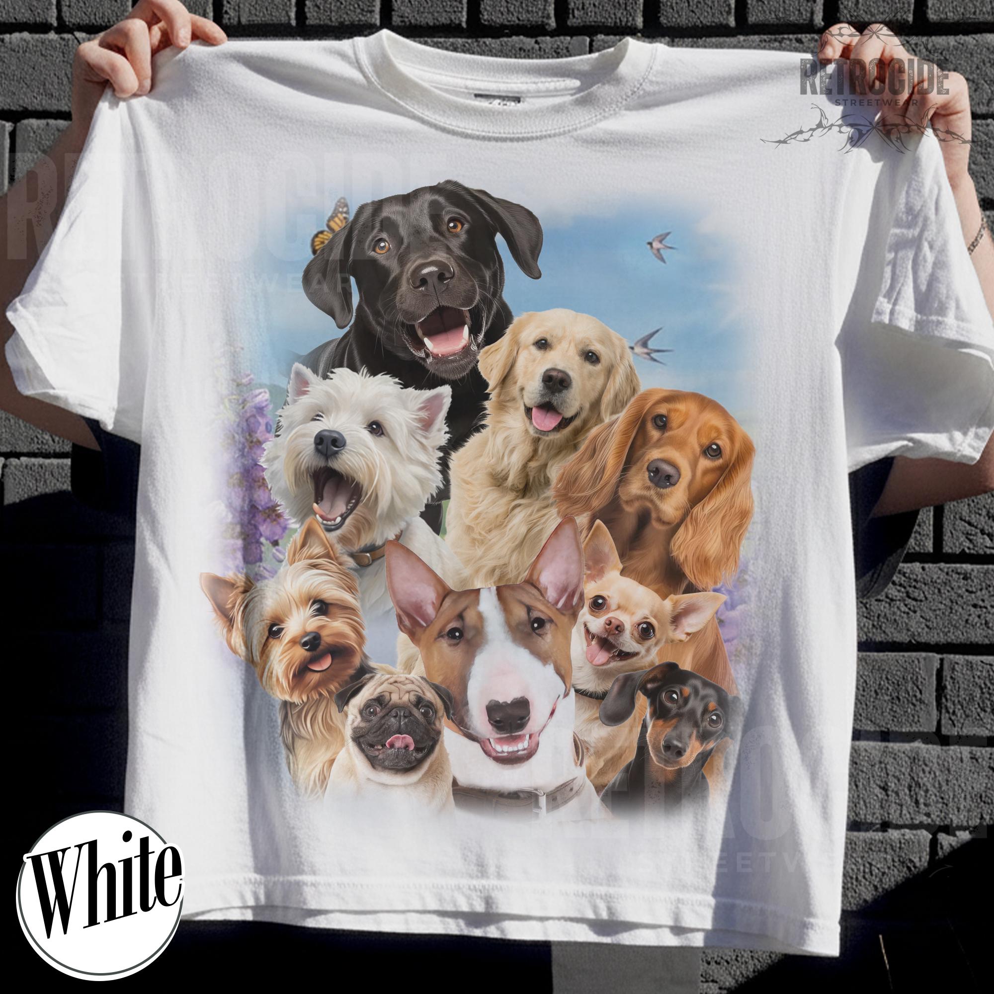 Dogs Selfie Vintage 90s Graphic Tshirt, Retro Cute Dogs Vintage Shirt ...