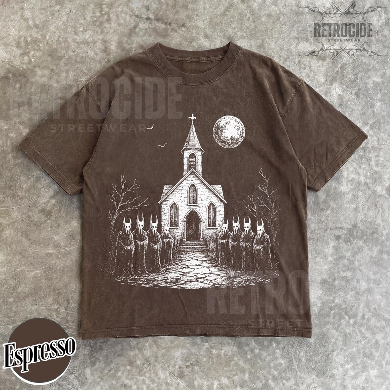 Folk Horror Shirt Occult Gift for Him or Her Retro Goth Tshirt Weirdcore Comfort Colors Tee Halloween Clothes Witch Wear Grunge Tshirt R127 afbeelding 7