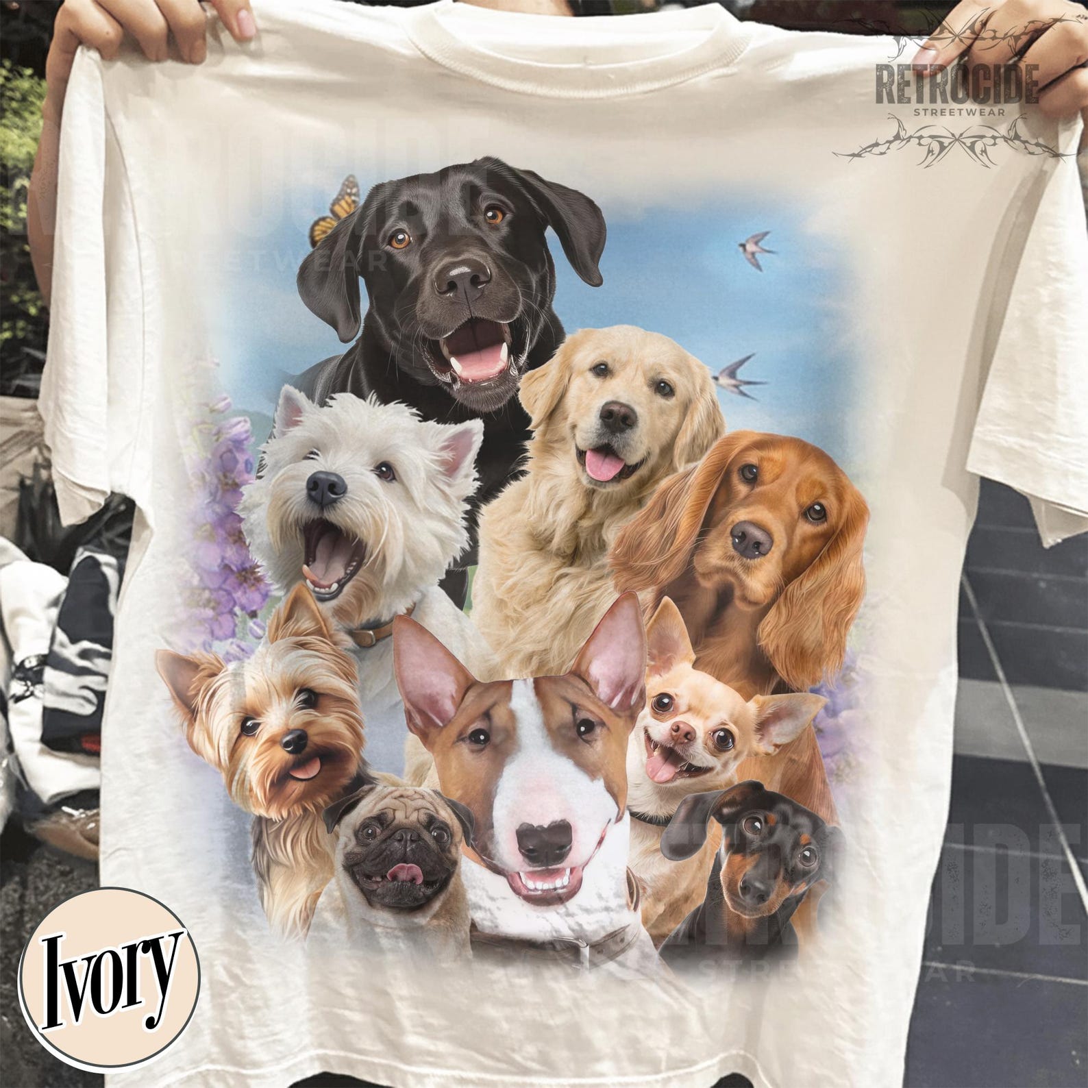 Dogs Selfie Vintage 90s Graphic Tshirt, Retro Cute Dogs Vintage Shirt ...