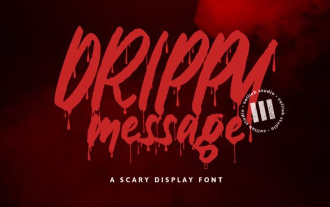 Drippy Message Font, Horror Font, Cricut Font, Halloween Font, Modern