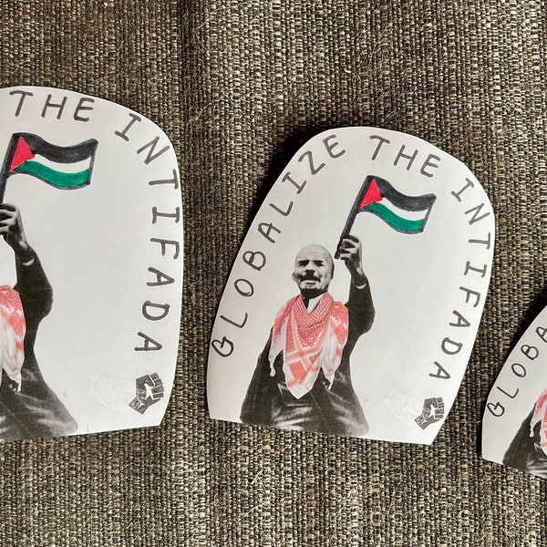 100% Profit donated to HEAL Palestine - Lenin for Palestine Globalize the Intifada Bolsheviks Free Gaza Vinyl Sticker