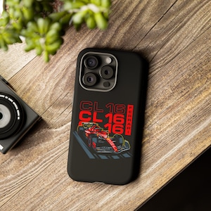 Charles Leclerc CL16 Phone Case for iPhone Samsung Galaxy Cool & Durable F1 Fans iPhone Case Formula 1 Driver Car Racing Gifts