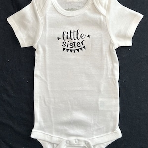 Little Sister Onesie - Baby Boy Bodysuit, Newborn Outfit, Sibling Announcement Shirt