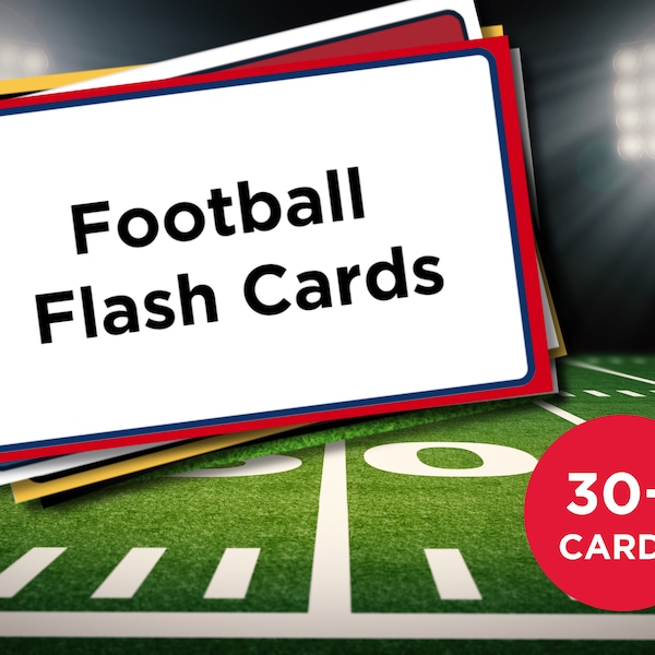 Printable Football Flashcards for Beginners | Quiz Yourself and Your Friends on the Rules, Positions, and Teams of American Football