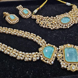 Traditional Indian double layered Kundan necklace