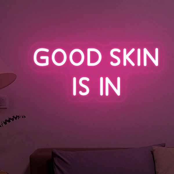 Good Skin Is In Neon Sign,Cosmetic Clinic Art,Med Spa Decor,Esthetician Gift,Skin Care Salon DecoR,Injector Studio Decoration,Spa Signs