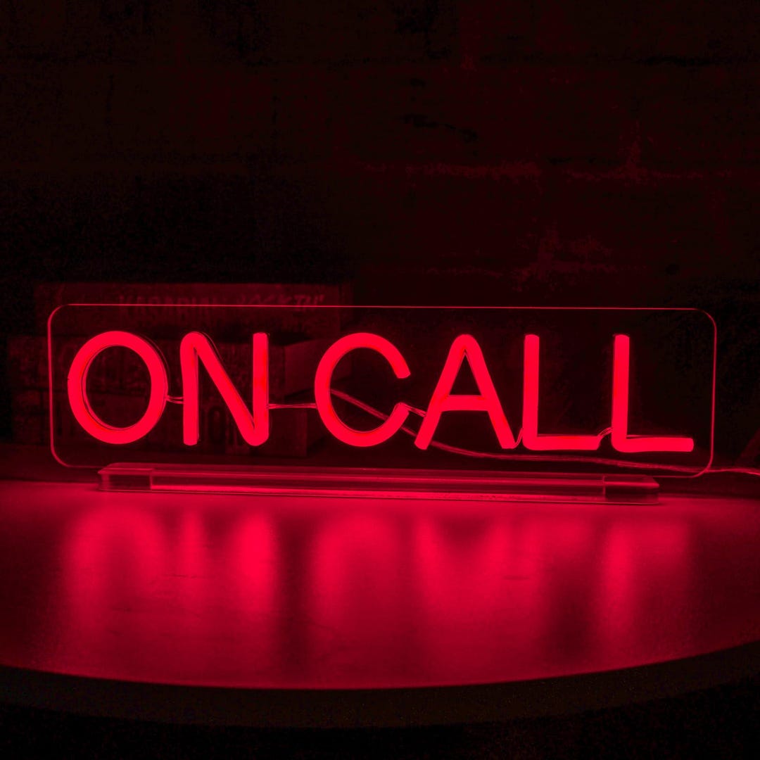 On Call LED Neon Sign: Office Tabletop Decor Light - Etsy