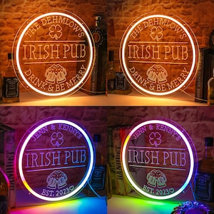 Custom Irish Pub Neon Sign: St. Patrick's Day Decor,Neon bar sign,Christmas gift for husband image 10